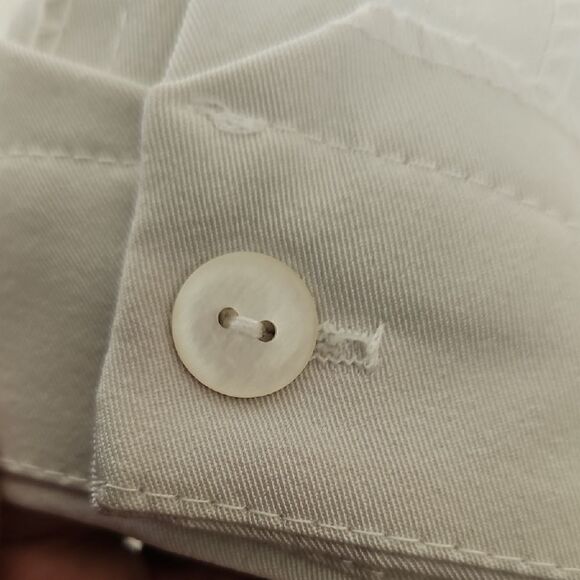 Cream Straight Leg Dress Pants with Tailored Fit - Picture 5 of 16